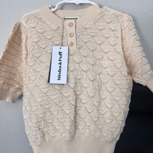 Misha & Puff cotton lace short sleeve sweater 5/6 - BNT